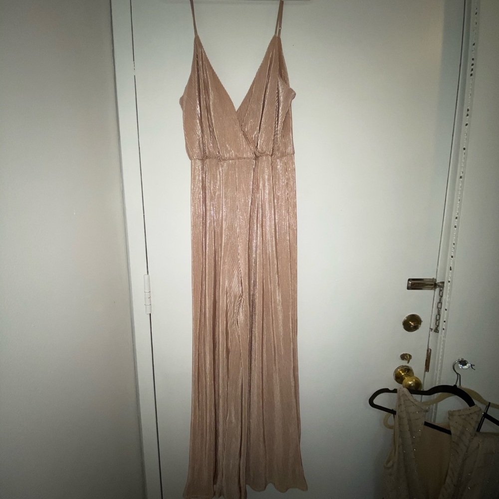 Gold metallic jumpsuit